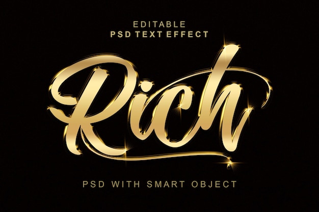 PSD rijk 3d-tekststijleffect