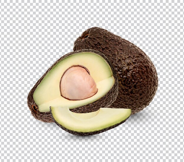 Rijpe avocado geïsoleerd premium psd