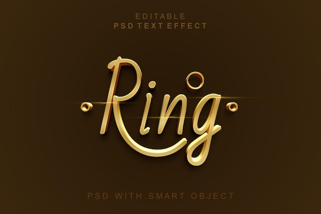 Ring 3d text effect