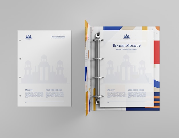 PSD ring binder mockup design