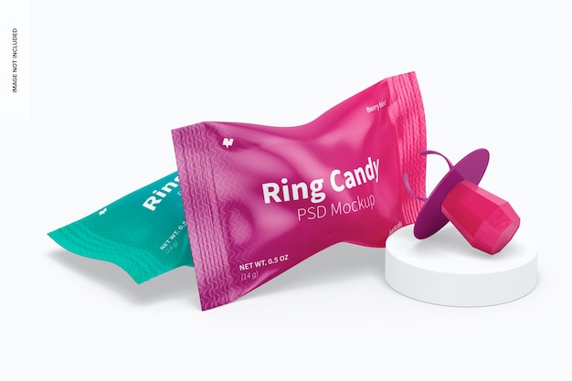 Ring candies mockup