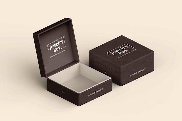 Ring Jewelry Box Packaging Mockup Editable PSD