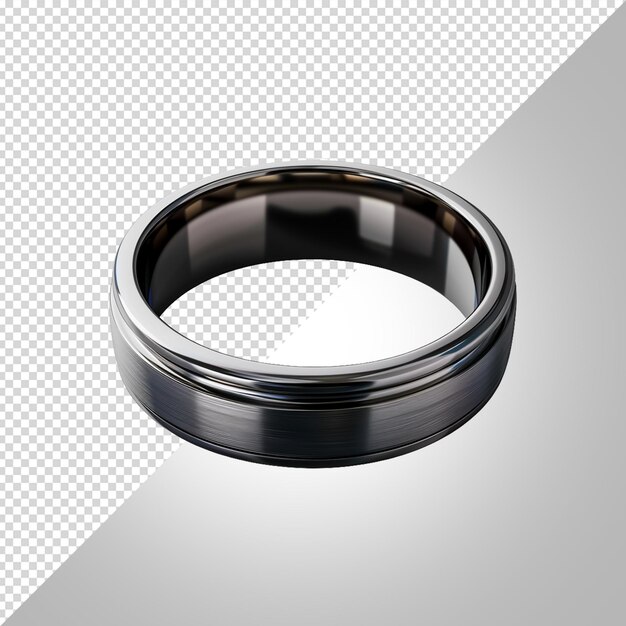 PSD a ring that has a black band on it