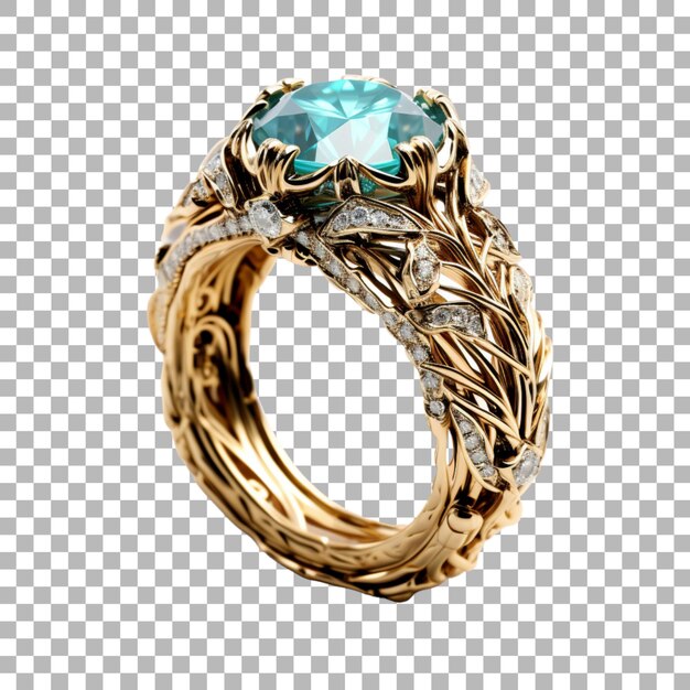 PSD ring on transparent background