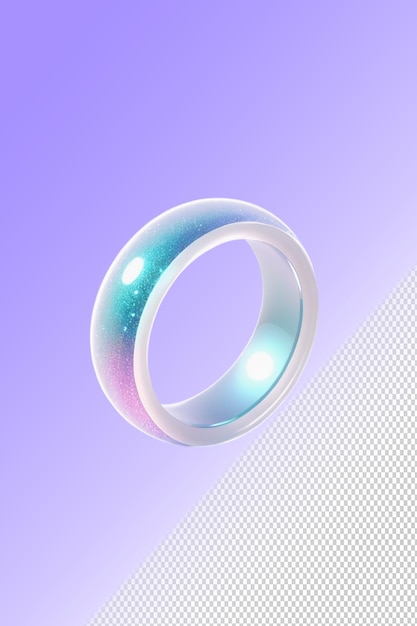 A ring with a blue stone in the middle of it