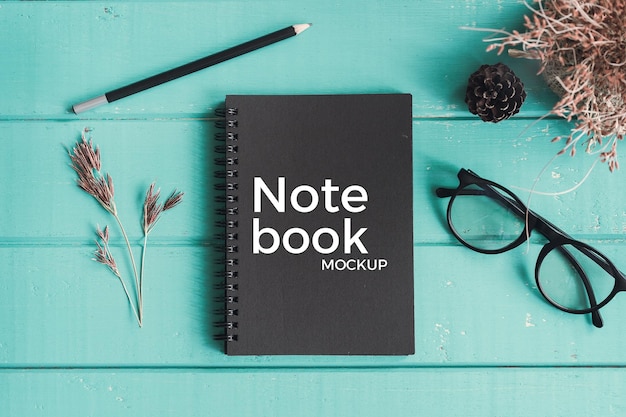 ringed notebook mockup design template