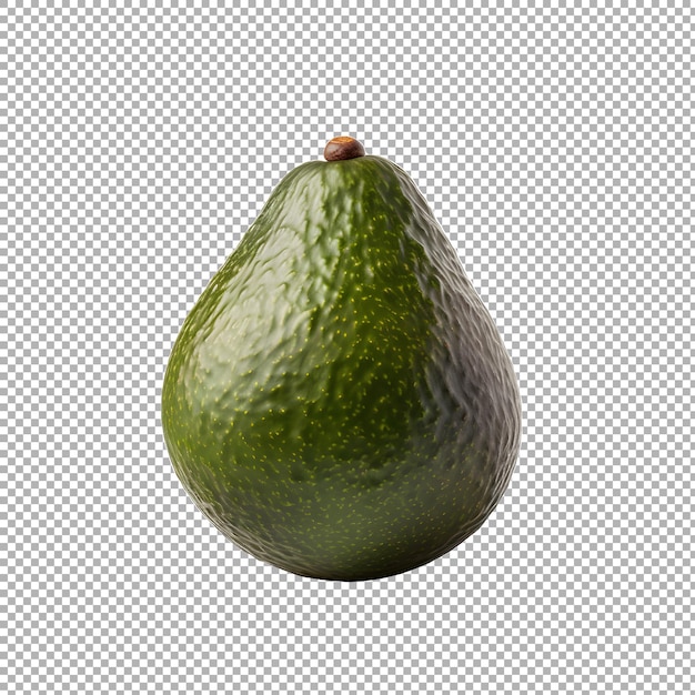 Ripe avocado on transparent background