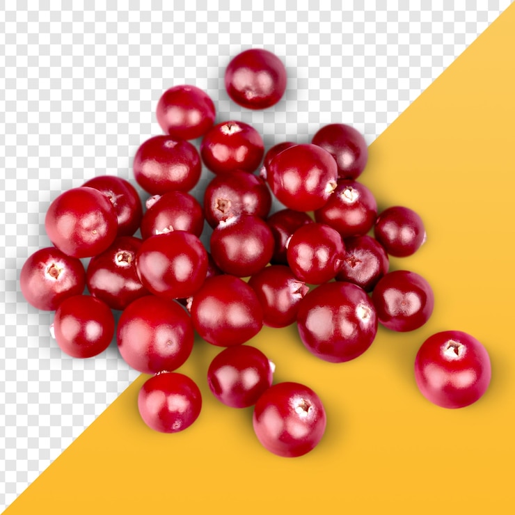 PSD ripe cranberries