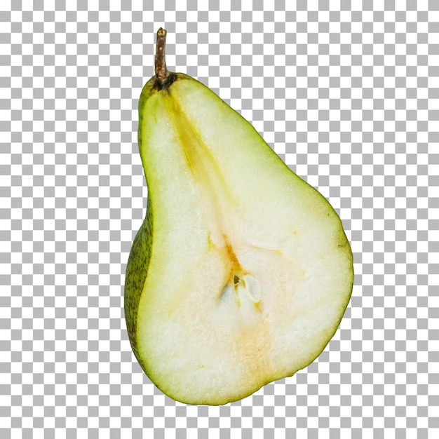 A ripe green pear isolated suitable for fruit project