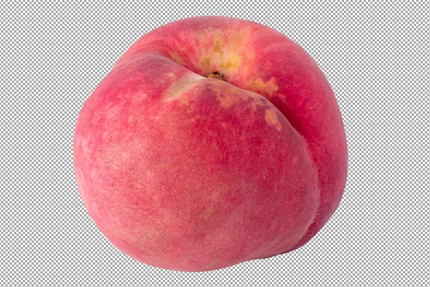 PSD ripe juicy peaches fruit isolated on a transparent background