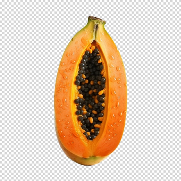 ripe papaya isolated on white background