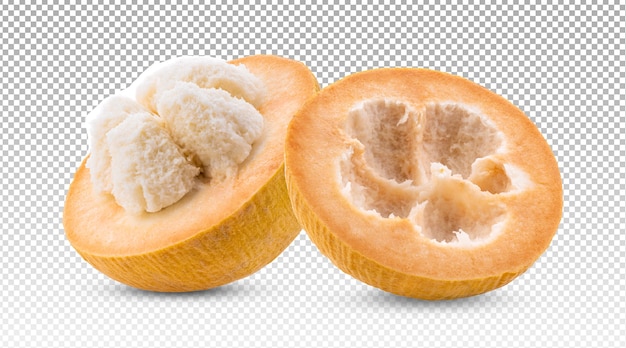 PSD ripe santol cotton fruit isolated