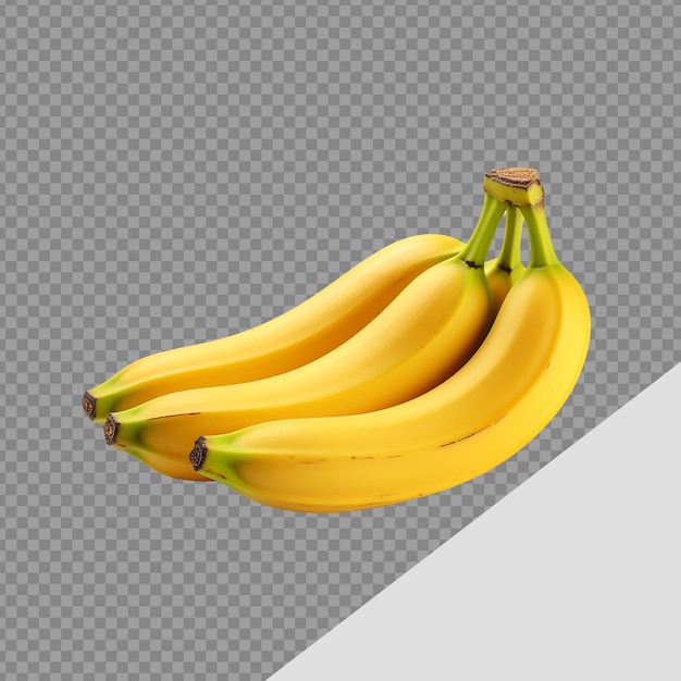 PSD Зрелый желтый банан png изолирован на прозрачном фоне