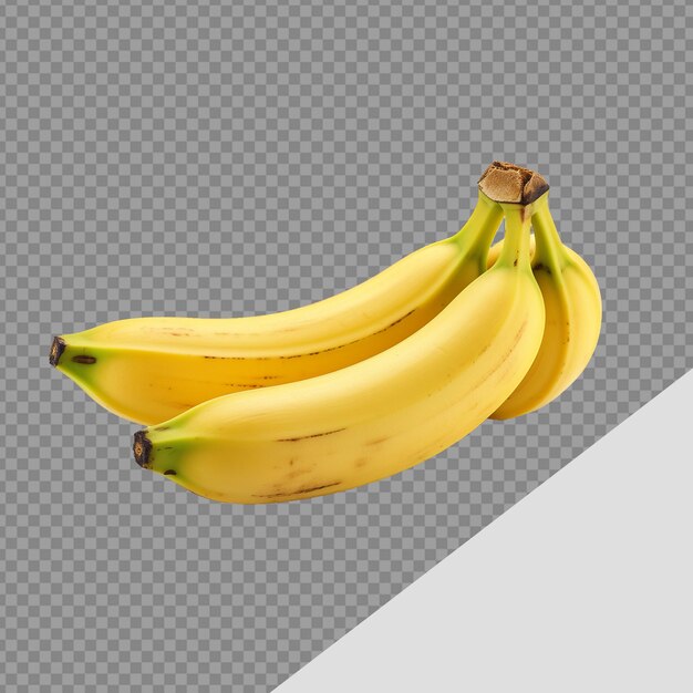 PSD ripe yellow banana png isolated on transparent background