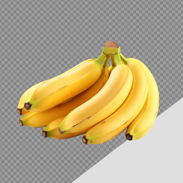 PSD ripe yellow banana png isolated on transparent background