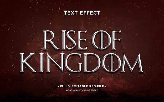 PSD rise of kingdom-teksteffect