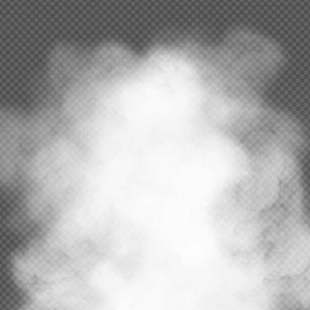 PSD rises up white smoke effect isolated on transparent background steam smoke rising up from hot food