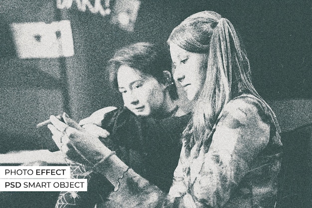 risograph photo effect