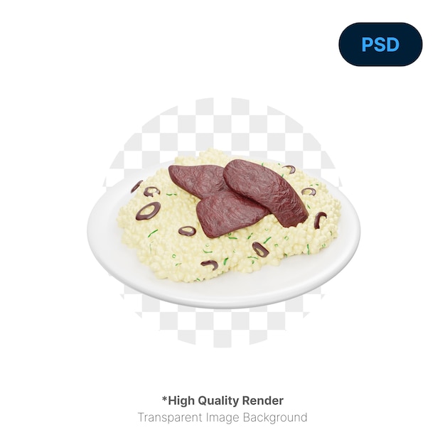 PSD risotto icona 3d premium psd