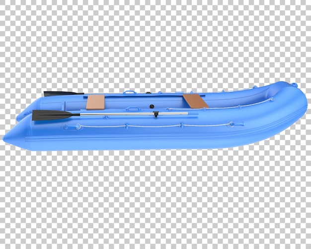 PSD river boat isolated on transparent background 3d rendering illustration