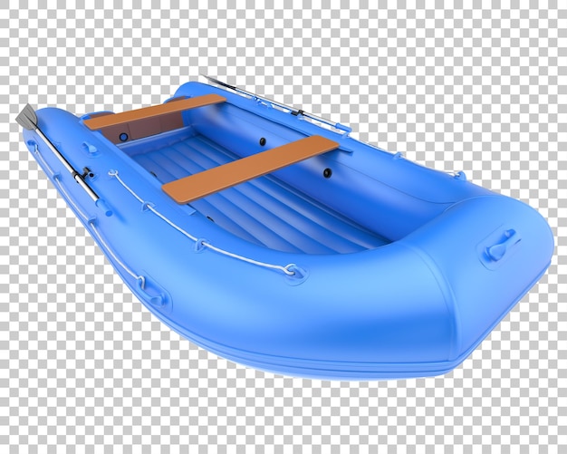 PSD river boat isolated on transparent background 3d rendering illustration