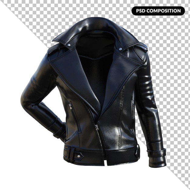 PSD roack and roll jacket model isolated 3d