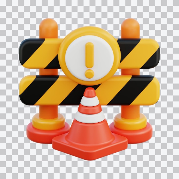 Road Barrier 3d Illustration