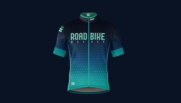 Mockup anteriore della maglia della bici da strada