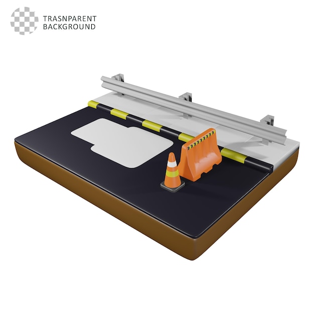 Road Construction Barrier 3D Model