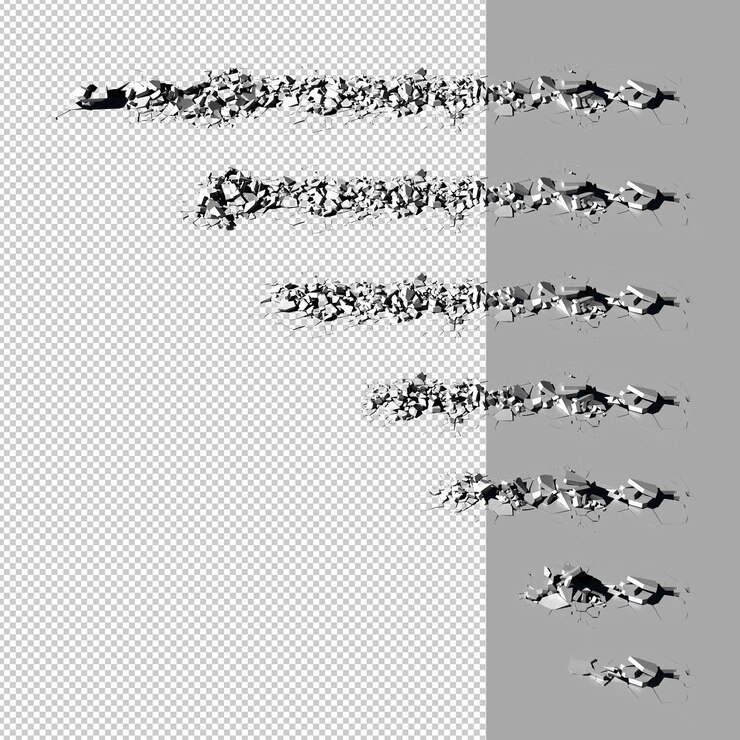 PSD road crack sequence layer
