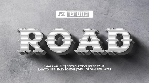 ROAD PSD Text Effect for Creative Projects