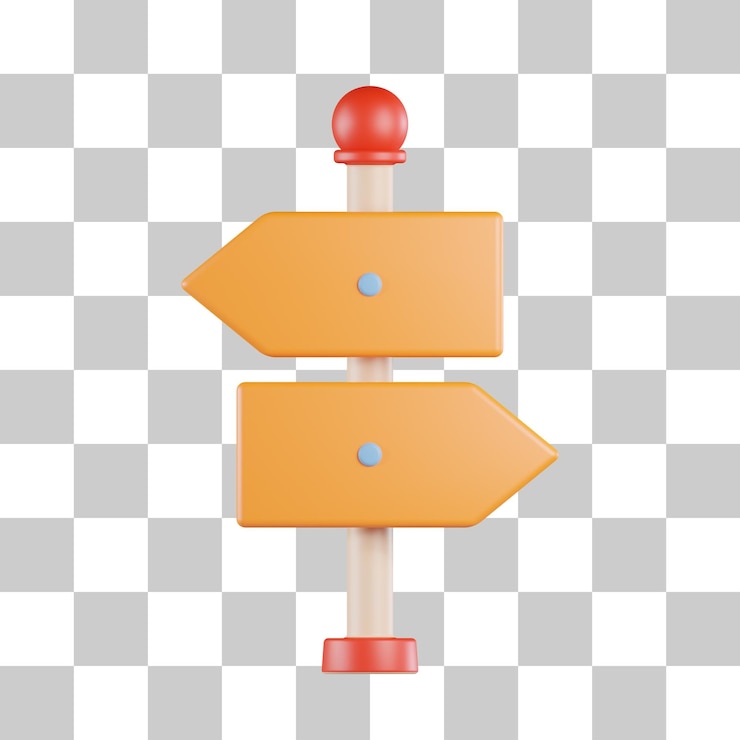 PSD икона дорожного знака 3d