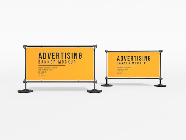 PSD roadside advertising stand poster banner mockup