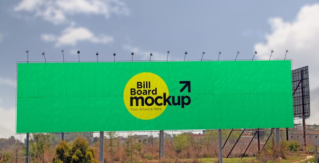 Roadside billboard sign mockup outdoor signage template