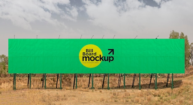 Roadside billboard sign mockup outdoor signage template