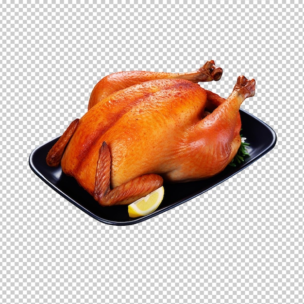 PSD roast chicken no background png