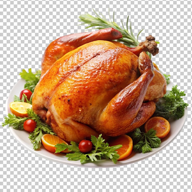 roasted chicken with rosemary garnish