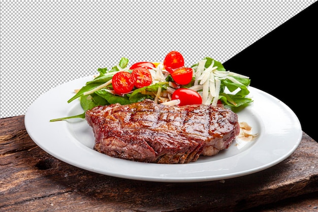 Bistecca arrosto con insalata