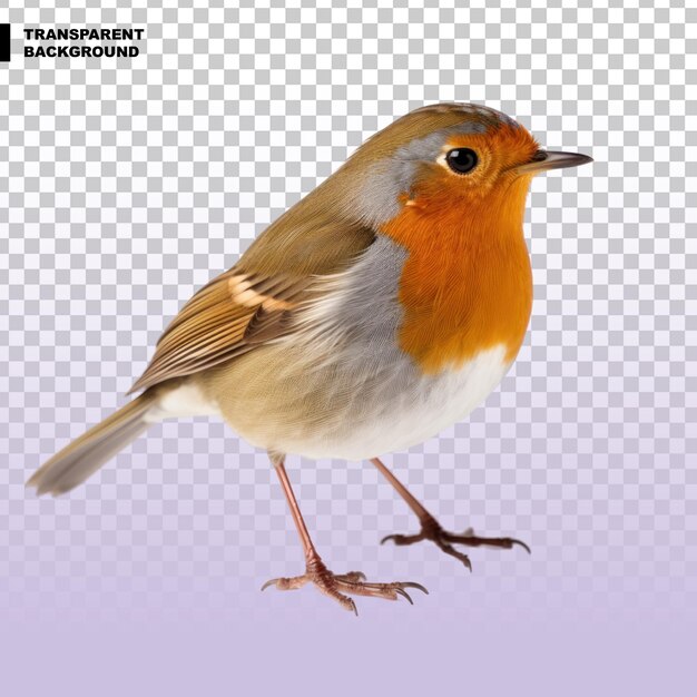 PSD robin on transparent background