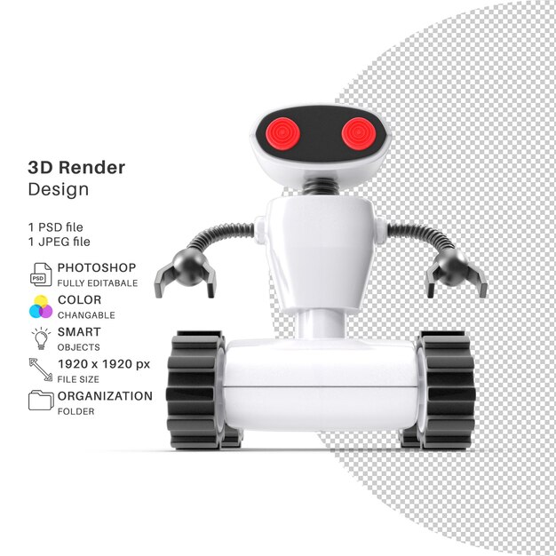 PSD robot di modellazione 3d file psd robot realistico