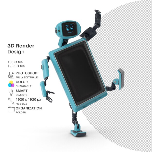 PSD robot 3d modeling psd file realistic robot