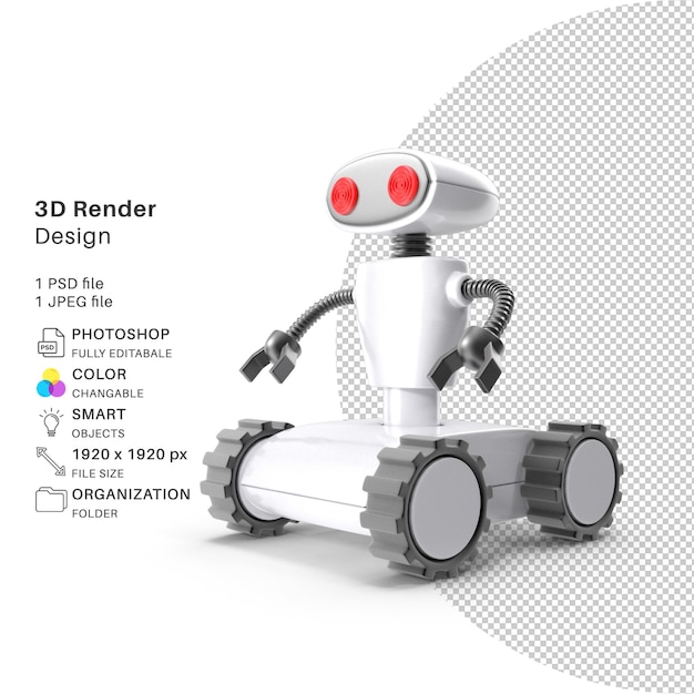 PSD robot 3d-modellering psd-bestand realistische robot