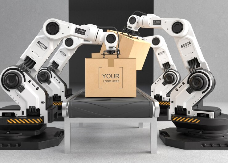 PSD robot arm is working in the factory