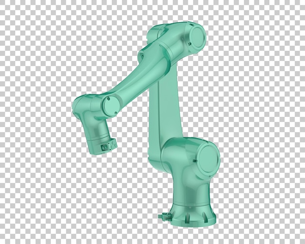 robot arm isolated on transparent background 3d rendering illustration