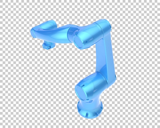 Robot arm isolated on transparent background 3d rendering illustration