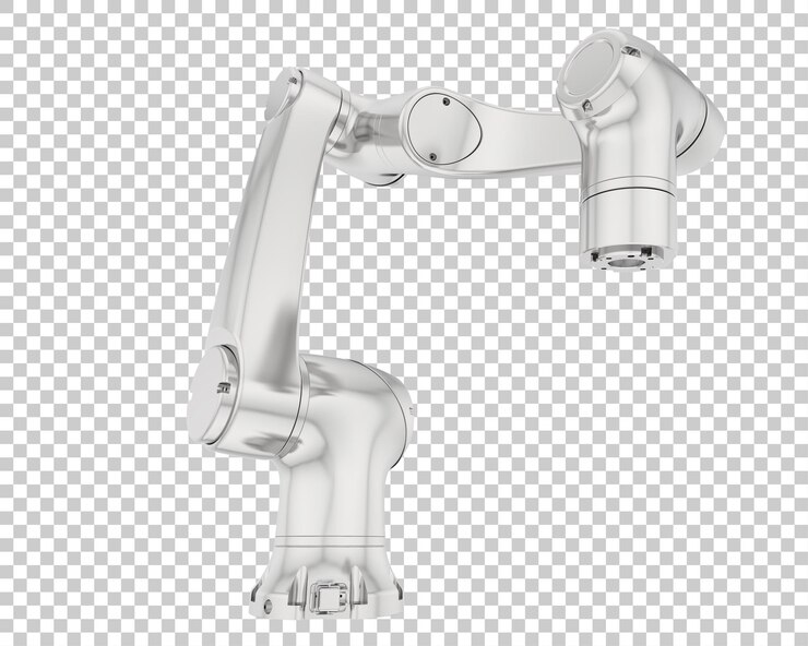 PSD рука робота изолирована на прозрачном фоне 3d рендеринг иллюстрации
