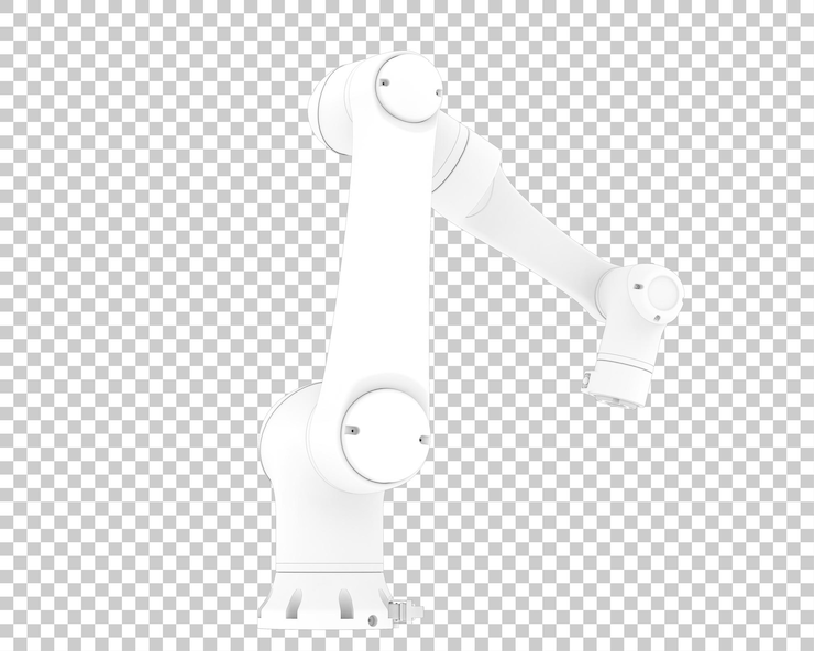 PSD рука робота изолирована на прозрачном фоне 3d рендеринг иллюстрации