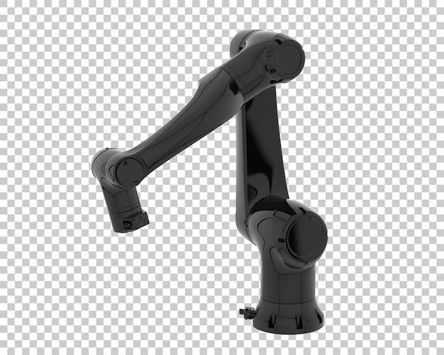 Robot arm isolated on transparent background 3d rendering illustration