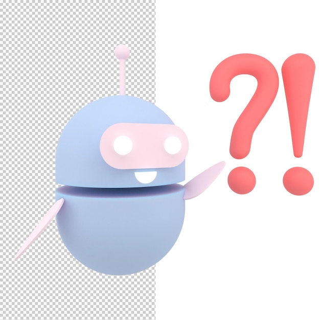 PSD robot chatbot pictogram 3d cute ai bot helper mascotte karakter cartoon symbool zakelijke assistent 3d render