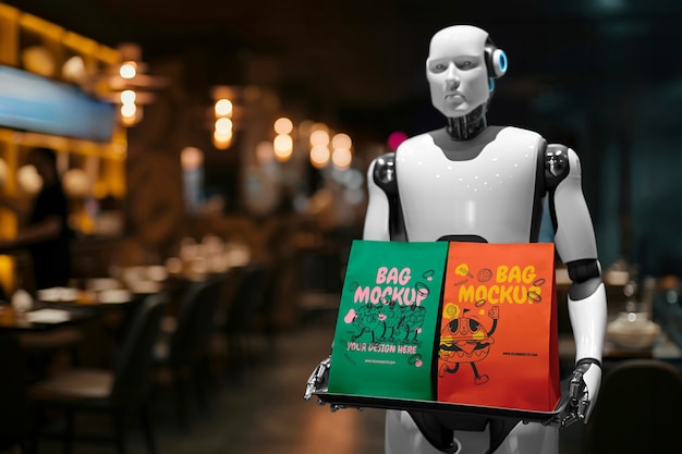 PSD robot die eten en dranken serveert